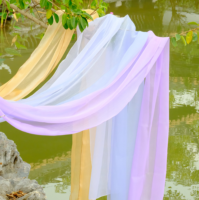 水波纹古风舞蹈汉服披帛