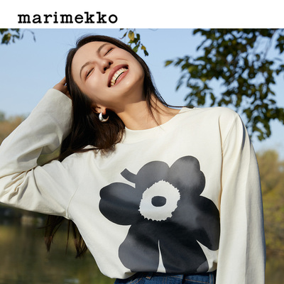 Marimekko【亚洲限定系列】游霓可男女装圆领长袖T恤上衣