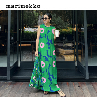 多巴胺度假A型连衣裙 Marimekko2024春夏新款 Unikko游霓可印花