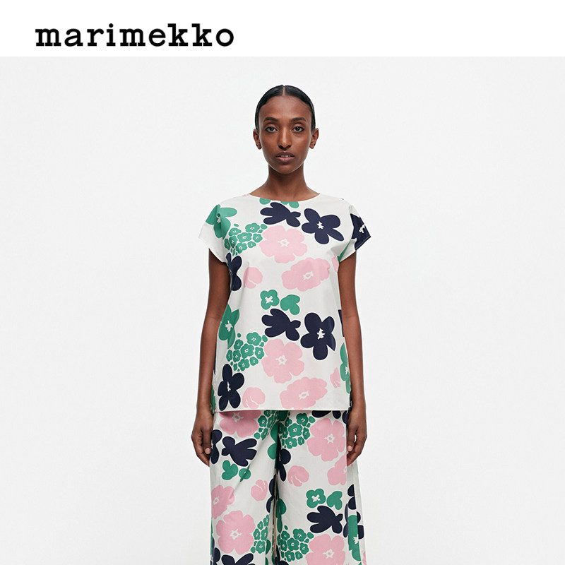 芬兰marimekko女士2023新款kev02ttalkoot印花休闲时尚衬衫