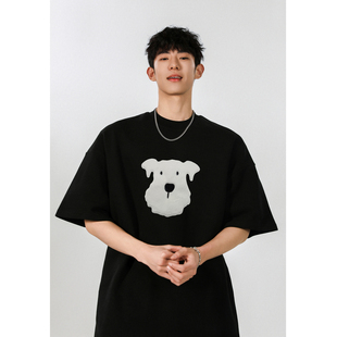 油腻客INSstudios潮流insstudlos夏立体卡通小狗宽松圆领短袖T恤