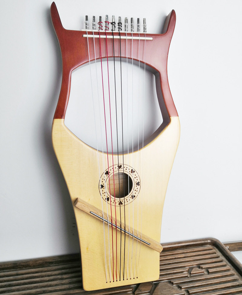 单板莱雅琴10弦小竖琴初学者小众冷门乐器简单易学小型箜篌里拉琴