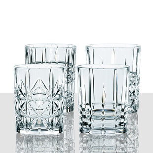 德国进口洋酒杯高颜值威士忌杯赫兰德系列无铅水晶玻璃杯4支装