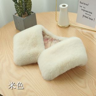 毛领配件加厚毛领子獭兔毛假领装饰仿皮草大衣气质圆领多功能单买