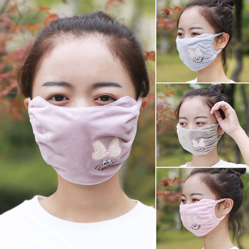 棉口罩女款冬季纯棉大口罩女防尘透气时尚可爱护眼角冬天保暖防寒