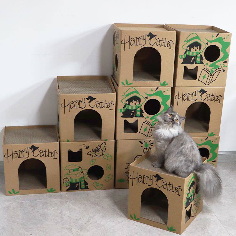 纸盒子猫窝猫咪纸箱屋方形