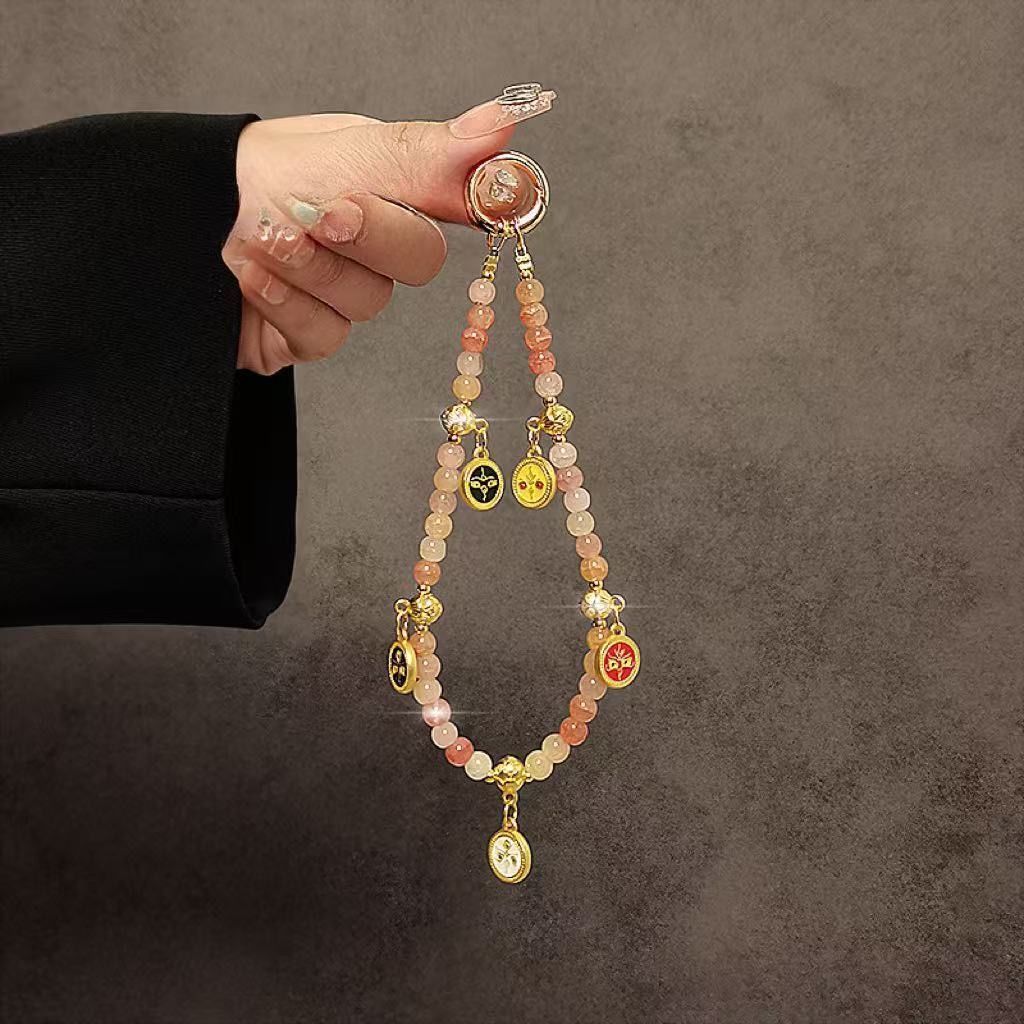 女士聚财手机挂绳中国风