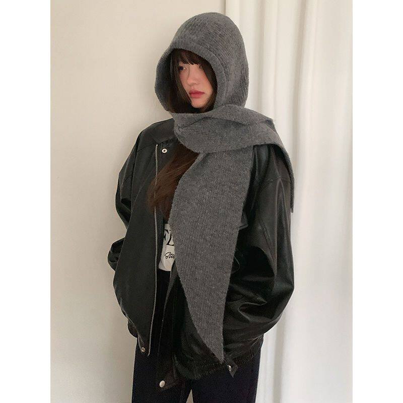 连帽围巾披肩带帽子一体2026新款冬季巴拉克法帽小众帽子围巾一体