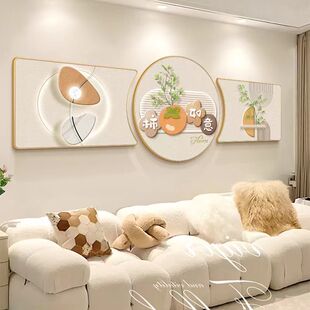 背景墙制饰画客厅三联三联画轻奢简约装饰画现代沙发背景挂画新款