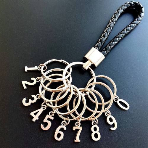 钥匙管理神器皮绳扣金属