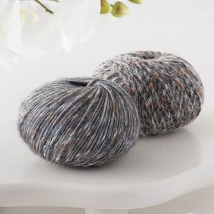 毛线中粗线不起球花式喷毛纱毛线团粗毛线手工编织diy钩针棒针帽