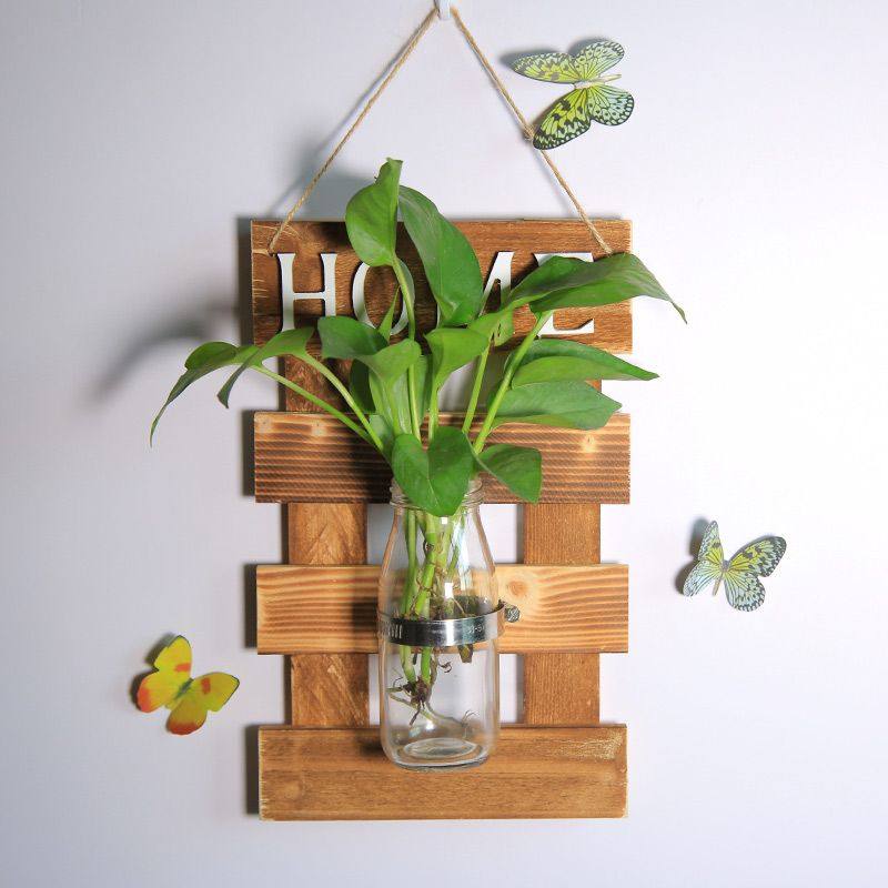 框壁挂绿植墙上水培花瓶壁挂式客厅卧室阳台墙面装饰新中式简约