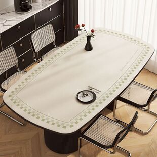 桌子遮盖布椭圆形桌垫防水防油防烫皮革桌布餐桌垫马肚型餐桌垫桌