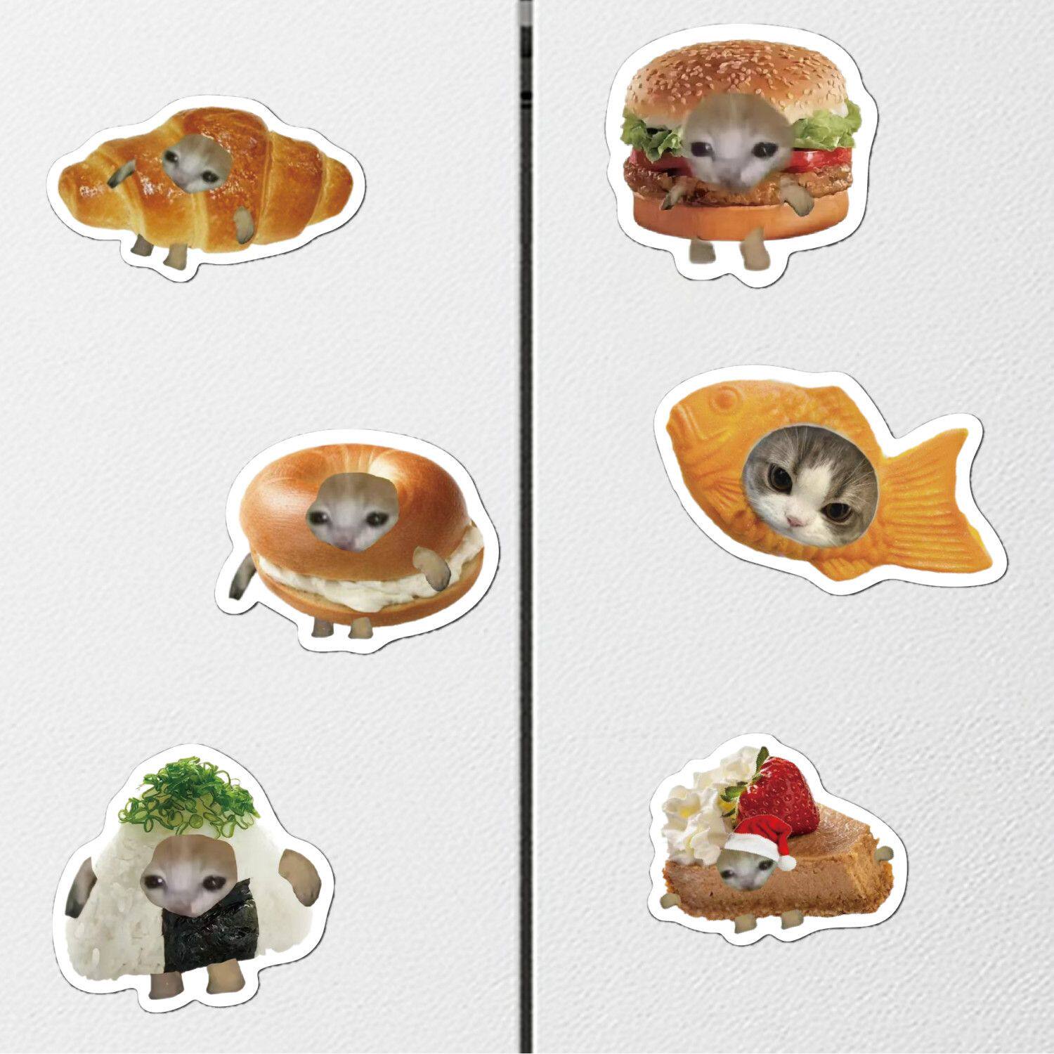 门上磁吸装饰搞怪小猫软