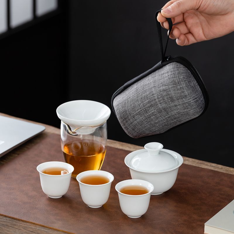 一人独饮小茶具德化白瓷图片