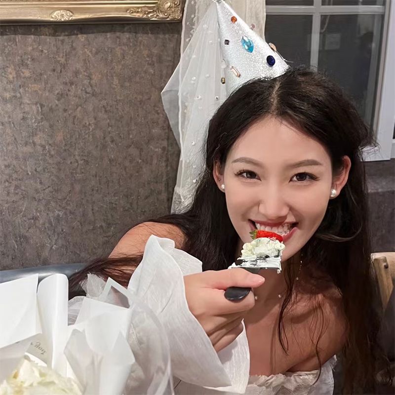 生日帽高级感女孩韩国轻