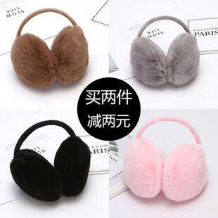 耳暖女士高颜值冬季保暖毛绒耳罩耳套冬男女儿童后戴式仿兔毛耳暖