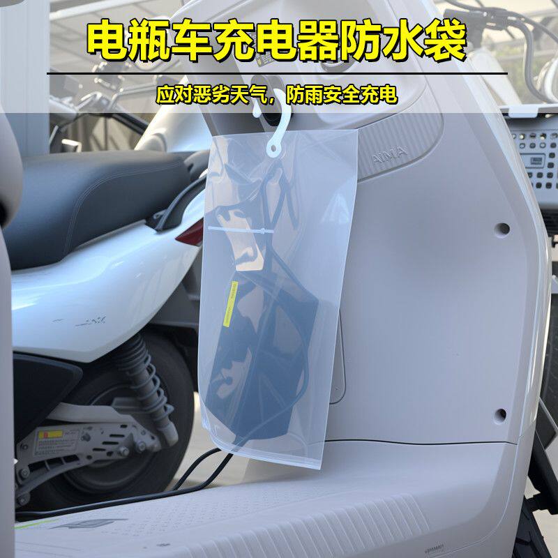 电动车充电器防水保护套电瓶车充电器防雨罩收纳防水袋充电保护套