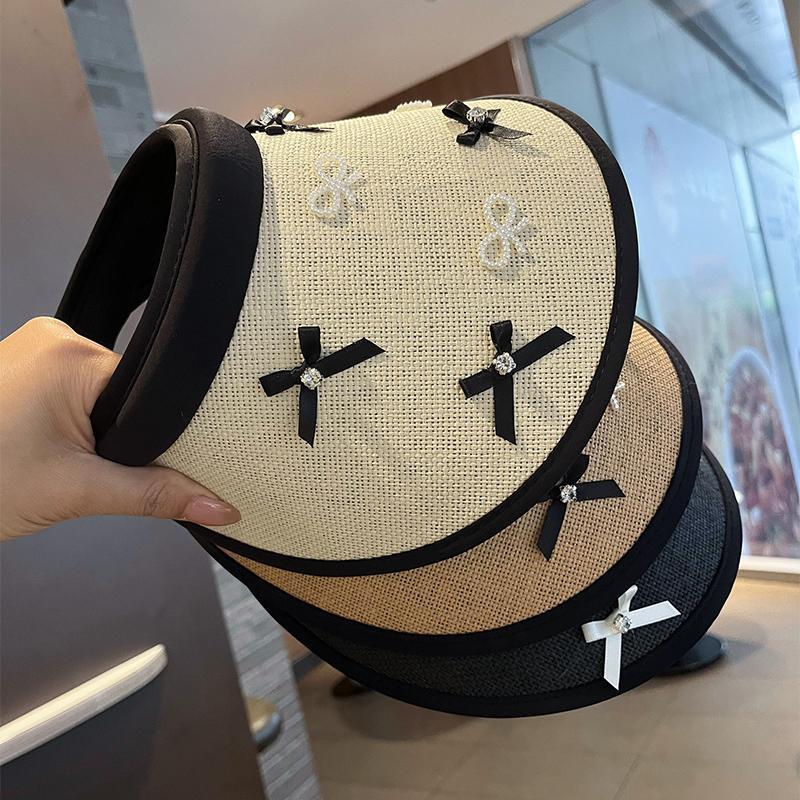 高效防晒空顶帽可爱珍珠