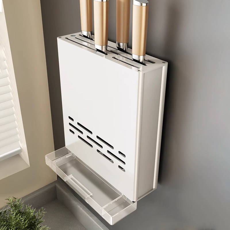 刀架免打孔厨房置物架壁挂式奶白菜刀挂架多功能筷子筒刀具收纳架,厨房/烹饪用具,刀架,淘宝优惠券,粉丝福利购,淘宝优惠卷