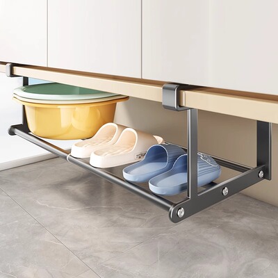 可伸缩脸盆架浴室柜下盆子放置架