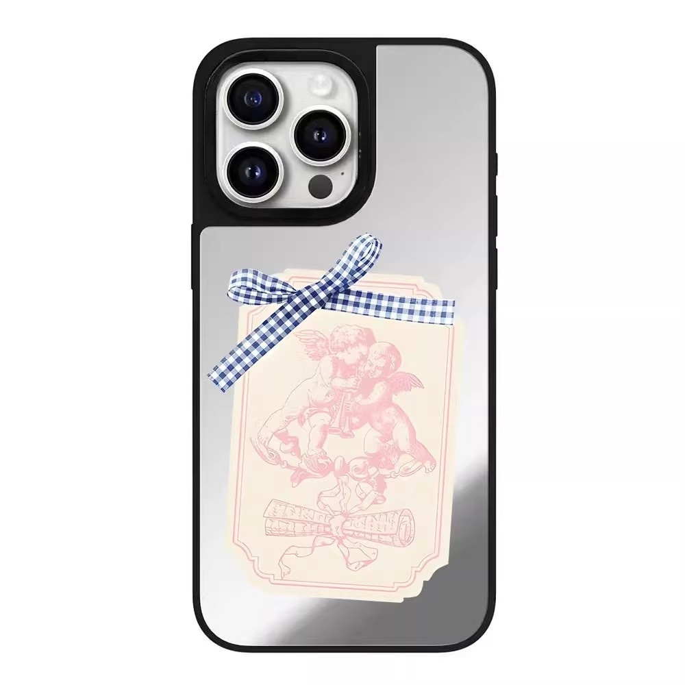 【韩国代购】天使日报镜面手机壳适用苹果17promax新款iphone16/15pro/plus保护防摔14/13磁吸Magsafe12ins11