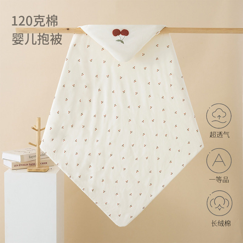 新生儿抱被120克婴儿纯棉包被初生包单秋冬被子襁褓产房宝宝用品 - 俏皮点点旗舰店出品