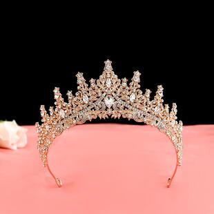 新娘皇冠头饰2025日韩新款结婚纱礼服配饰十八岁生日结婚王冠发饰
