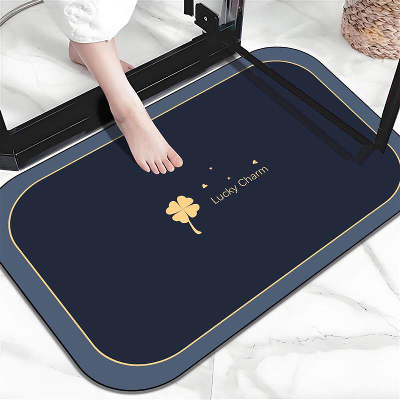 长方形浴室卫生间地垫软硅藻泥吸水垫洗澡间门口防滑脚垫厕所地毯