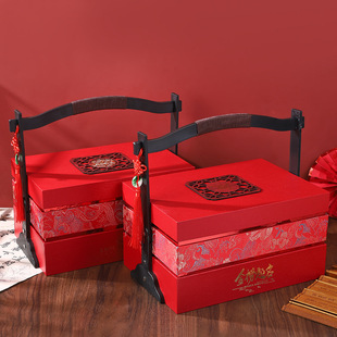 新中式双层喜糖盒中式喜庆高档升学宴金榜题名礼盒回礼伴手礼品盒