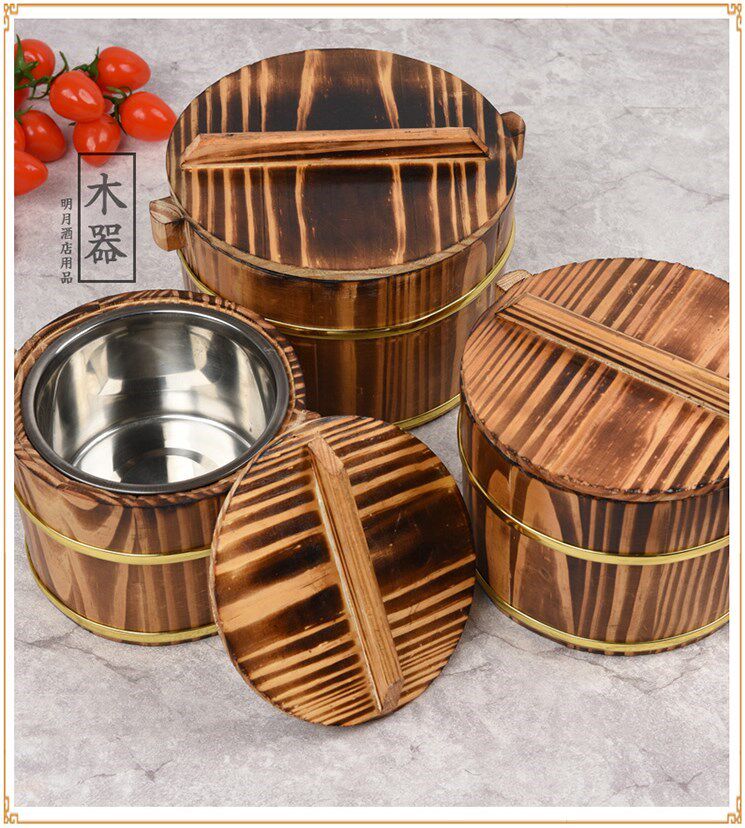 Cask wooden  Rice bowl tableware Scallywag commercial Large Restaurant heat preservation Cask trumpet With coverin the Tableware , Tableware , Tableware cage/Shelf  category - from Buy2taobao.com to provide professional Taobao agent buy service