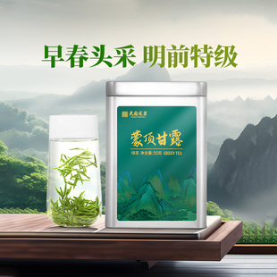 天府龙芽新茶绿茶雅安蒙顶甘露特级明前高山早春茶叶50g自己喝