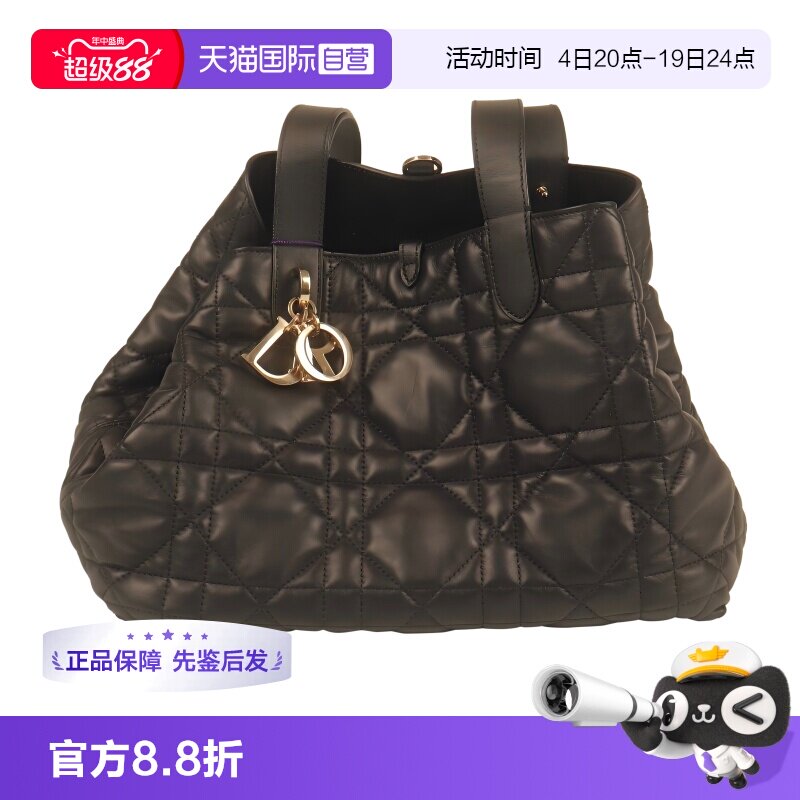 【自营】中古「9.0新」DIOR(迪奥) 手袋黑色牛皮中号手提包