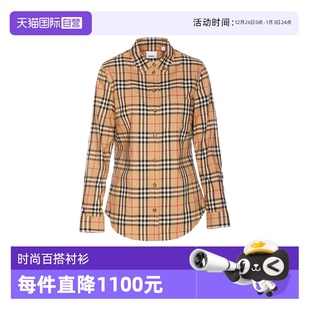 自营 上衣修身 BURBERRY 女款 格子外套衣节日礼物 博柏利衬衫