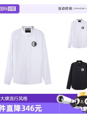 【自营】VJC范思哲 男士棉质徽标印花休闲长袖衬衫74GALYS1 CN001