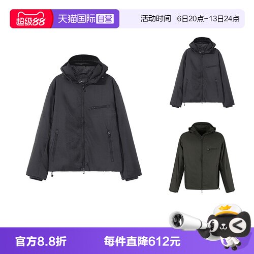 阿玛尼男士棉服夹棉外套