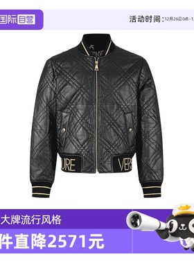 【自营】VJC范思哲男士羊皮飞行夹克皮衣上衣外套75GAVP06 CPPS3