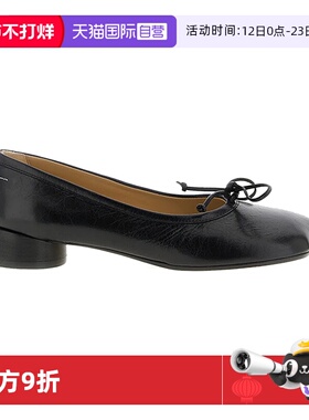 【自营】Mm6 Maison Margiela牛皮革方头套脚休闲单鞋女款黑色