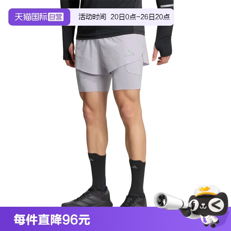 【自营】adidas阿迪达斯adi365 2in1 M男子运动休闲短裤KS6098