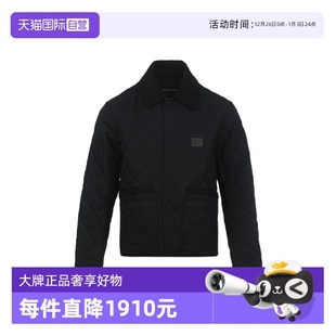 自营 菱格纹翻领男士 EMPORIO 阿玛尼新款 宽松薄棉褛 ARMANI