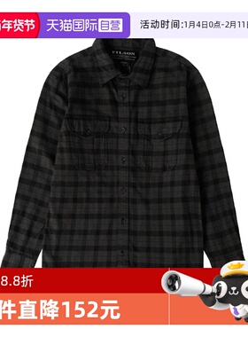 【自营】FILSON阿拉斯砍法兰绒长袖衬衫男士8oz常规版型格子上衣