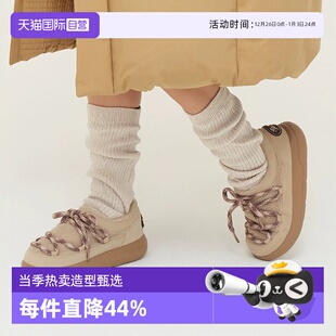 自营 雪地靴24新款 MLB女款 厚底棉鞋 WBBLS运动 绑带仿羊羔绒时尚