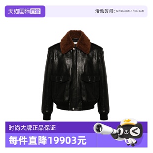 秋冬男士 巴利时尚 Bally 翻毛领牛皮休闲夹克皮衣6308474 自营