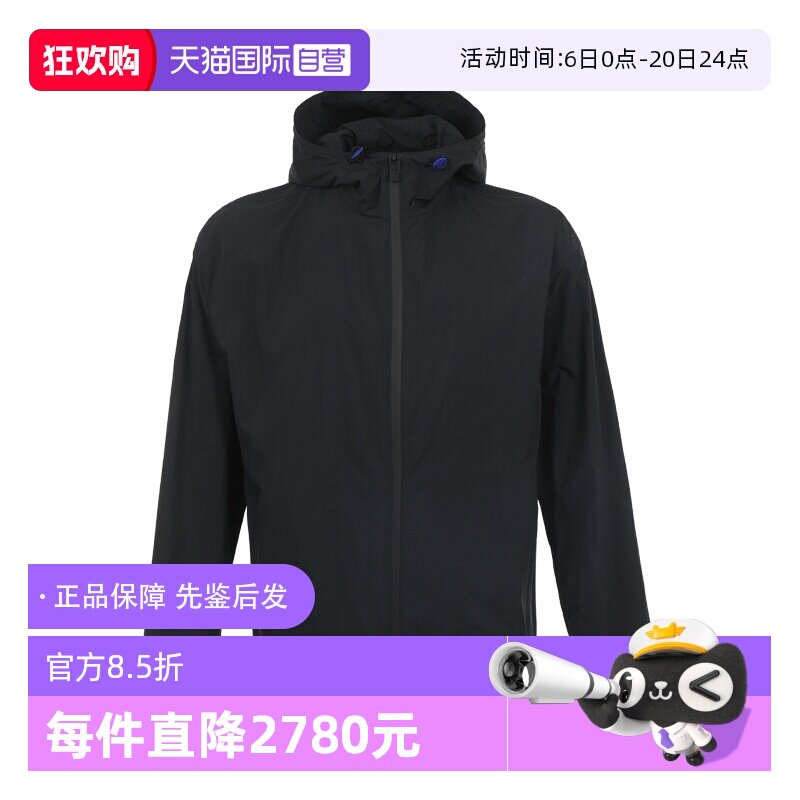 【自营】BURBERRY/博柏利男士宽松马术骑士图案休闲连帽夹克外套