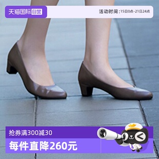 Contact日本制懶人鞋 自營(yíng) Soft 女39520 舒適百搭小高跟單鞋