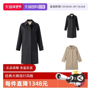 【自营】BURBERRY/博柏利女款卡姆登版型中长款棉质风衣大衣外套