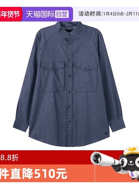 【自营】阿玛尼EA男士棉质宽松版长袖工装牛仔风衬衫3D1CP1 1DAAZ