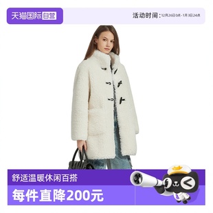 自营 外套 Petit 立领牛角扣毛绒中长款 温暖舒适休闲百搭 Bari