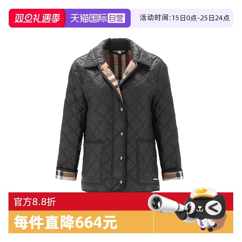 BURBERRY/博柏利双排扣棉服