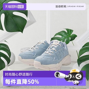 24夏季 牛仔舒适休闲鞋 MLB男女情侣厚底增高老爹鞋 3ASHBC 自营